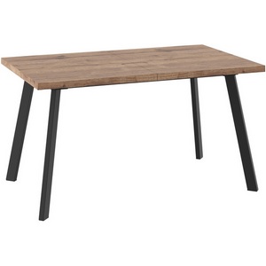 Изображение товара Стол вставка-бабочка на 8 персон МАМАДОМА Борг-140 Дуб Веллингтон/черный (прямоугольная столешница, 4 ножки)