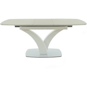 Изображение товара Стол с вставкой на 8 персон Аврора Нотр Дам MODERNE стекло OPTIWHITE 1400(1800)*850, Капучино (прямоугольная столешница)