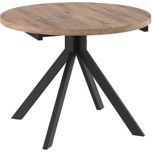 Изображение товара Кухонный стол вставка-бабочка МАМАДОМА Раунд (Металл, ЛДСП/Черный) 101706 (круглая столешница, 4 ножки)