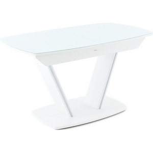 Изображение товара Стол вставка-бабочка Аврора Дрезден, OPTIWHITE Белый/Белый матовый шагрень (прямоугольная столешница)