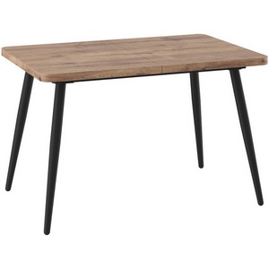 Изображение товара Стол вставка-бабочка Мебвилл Вояж 120, Дуб Веллингтон/Чёрный (прямоугольная столешница, 4 ножки)