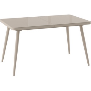 Изображение товара Стол вставка-бабочка на 8 персон Мебвилл Вояж 140, Капучино/Капучино (прямоугольная столешница, 4 ножки)
