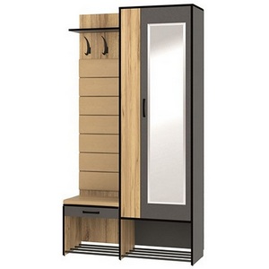 Изображение товара Прихожая Ивару Ольга Лофт 4, Дуб крафт золотой/Темно-серый