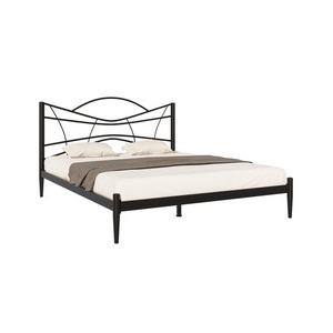 Изображение товара Кровать с металлическим основанием с 6 опорами Форвард КМД 27 НОРИ 160 черный