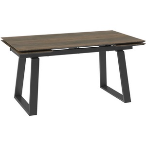 Изображение товара Стол с боковыми вставками на 10 персон Мебвилл Элит 200, Дуб винтаж, чёрный (прямоугольная столешница, I I-образная опора)