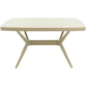 Изображение товара Стол вставка-бабочка с прямыми углами Аврора Оскар 2М Glass 140, Капучино (прямоугольная столешница, 4 ножки)