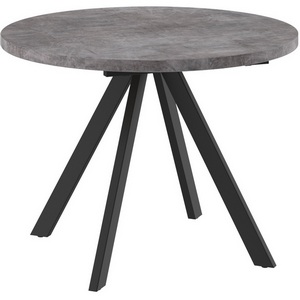 Изображение товара Стол D100, Дымчатая керамика/черный МАМАДОМА Рондо М 101980