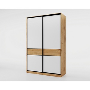 Изображение товара Шкаф-купе,125*60, Дуб вотан, Белый шёлк МАМА SLIM 102066