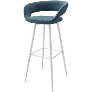 Изображение товара Стул барный Р 900, b08 BLUE LUX/БЕЛЫЙ МАМАДОМА Барни 102289