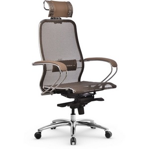 Изображение товара Кресло компьютерное с металлической крестовиной Метта Samurai S-2.04 MPES (светло-коричневый цвет) z312297928