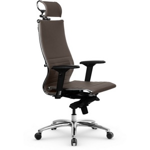 Изображение товара Кресло офисное на колесиках с регулируемой высотой Метта Samurai K-3.05 MPES (светло-коричневый цвет) z312299687