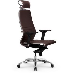 Изображение товара Кресло офисное на колесиках с регулируемой высотой Метта Samurai K-3.04 MPES (темно-коричневый цвет) z312422603