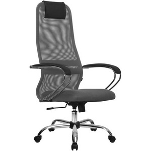 Изображение товара Кресло с механизмом топ-ган для дома Метта SU-B-8/подл.131/осн.003 Светло-серый/Светло-серый