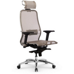 Изображение товара Кресло офисное с латексным наполнителем Метта Samurai S-3.04 MPES темно-бежевый подголовник светло-бежевый