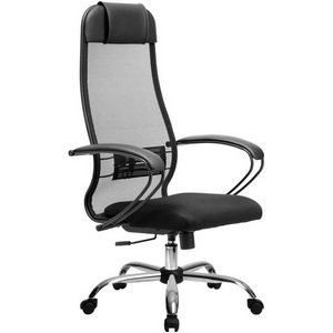 Изображение товара Офисное кресло - стул компьютерный с сетчатой спинкой с механизмом топган МЕТТА-11MPRU/подл.130/осн.003 черный