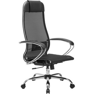 Изображение товара Офисное кресло - стул компьютерный с сетчатой спинкой с механизмом топган МЕТТА-12MPRU/подл.131/осн.003 черный