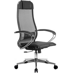 Изображение товара Офисное кресло - стул компьютерный с сетчатой спинкой с механизмом топган МЕТТА-4MPRU/подл.131/осн.004 черный