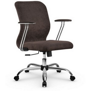 Изображение товара Кресло офисное с механизмом качания топган Метта SU-M-4Vivaldi/подл.078/осн.003 темно-коричневый