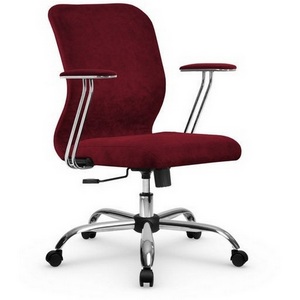 Изображение товара Кресло с механизмом топ-ган для офиса Метта SU-M-4Vivaldi/подл.078/осн.003 красный