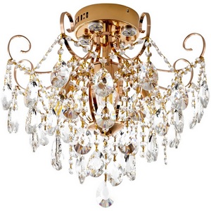 Изображение товара Потолочная люстра хрустальная на штанге с пультом Modelux MODELUX ML.1701.4 GD