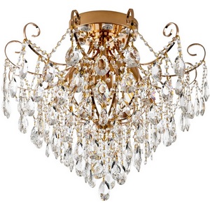 Изображение товара Потолочная люстра хрустальная на штанге с пультом Modelux MODELUX ML.1701.8 GD