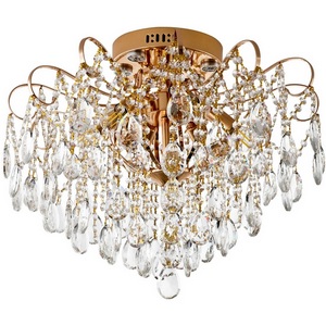 Изображение товара Потолочная люстра хрустальная на штанге с пультом Modelux MODELUX ML.1702.6 GD