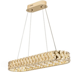 Изображение товара Подвесная люстра светодиодная хрустальная с пультом с регулировкой цветовой температуры Modelux ML.335.900.300 GD
