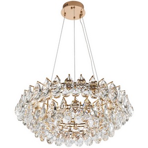 Изображение товара Подвесная люстра светодиодная хрустальная с пультом с регулировкой цветовой температуры Modelux MODELUX ML.351.600 GD