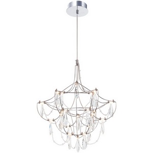 Изображение товара Подвесная люстра светодиодная хрустальная с пультом с регулировкой цветовой температуры Modelux MODELUX ML.5601.400P СН