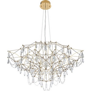 Изображение товара Подвесная люстра светодиодная хрустальная с пультом с регулировкой цветовой температуры Modelux MODELUX ML.5602.1200P BS