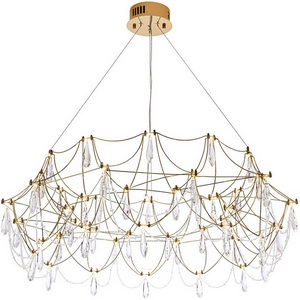 Изображение товара Подвесная люстра светодиодная хрустальная с пультом с регулировкой цветовой температуры Modelux MODELUX ML.5603.1000P BS