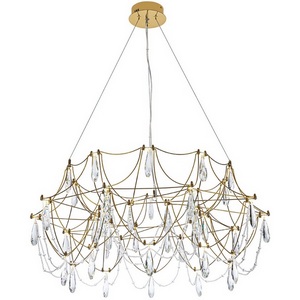 Изображение товара Подвесная люстра светодиодная хрустальная с пультом с регулировкой цветовой температуры Modelux MODELUX ML.5603.800P BS