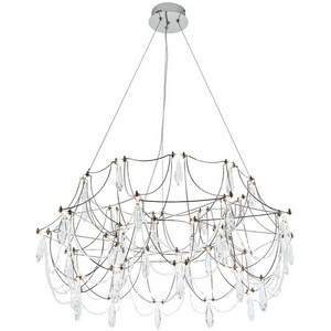 Изображение товара Подвесная люстра светодиодная хрустальная с пультом с регулировкой цветовой температуры Modelux MODELUX ML.5603.800P СН