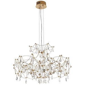 Изображение товара Подвесная люстра светодиодная хрустальная с пультом с регулировкой цветовой температуры Modelux MODELUX ML.7815.750P GD