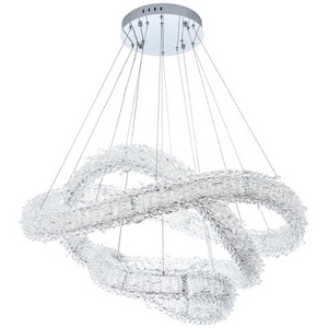 Изображение товара Подвесной светильник светодиодный хрустальный с пультом с регулировкой цветовой температуры и яркости Modelux MODESTYLE MS.5003.800.600.400 CR