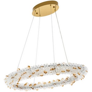 Изображение товара Подвесной светильник светодиодный хрустальный с пультом с регулировкой цветовой температуры и яркости Modelux MODESTYLE MS.5006.750 GD