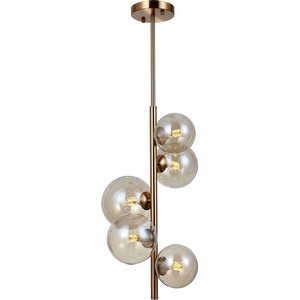 Изображение товара Потолочная люстра молекулы на штанге Moderli Renny V10788-5P