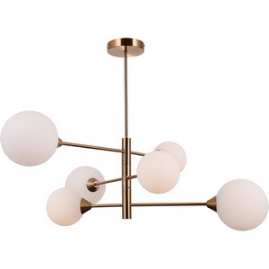 Изображение товара Потолочная люстра на штанге Moderli Molecule V10838-6P в форме шара