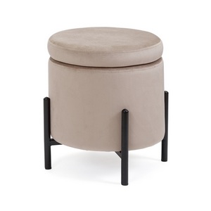 Изображение товара Пуф MyFar Фрэнк с ящиком серо-бежевый велюр MF1020-1