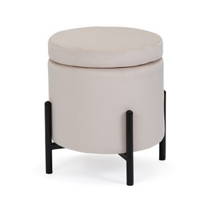 Изображение товара Пуф MyFar Фрэнк с ящиком светло-бежевый велюр MF1022-1