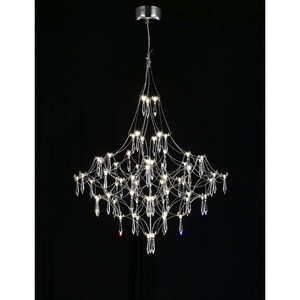 Изображение товара Подвесная люстра светодиодная с пультом и хрустальными подвесками Asfour MyFar Allegria MR2640-66P-76AP