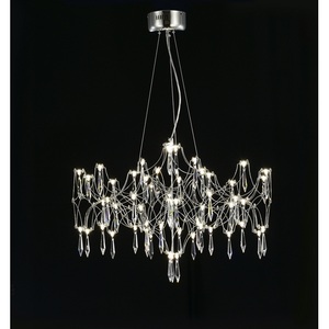 Изображение товара Подвесная люстра светодиодная с пультом и хрустальными подвесками Asfour MyFar Ileria MR2650-57P-76AP