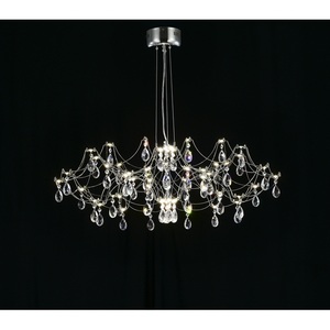 Изображение товара Подвесная люстра светодиодная с пультом и хрустальными подвесками Asfour MyFar Ersilia MR2660-60P-50AD