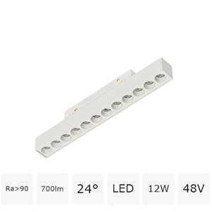 Изображение товара Трековый магнитный светодиодный светильник 12W 48V MyFar FlowPoint MT0211-12W3K-W