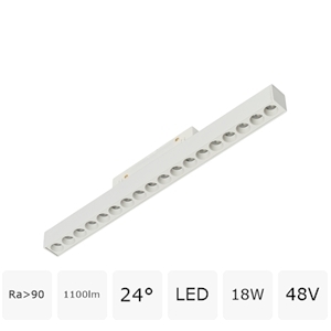 Изображение товара Трековый магнитный светодиодный светильник 18W 48V MyFar FlowPoint MT0211-18W4K-W