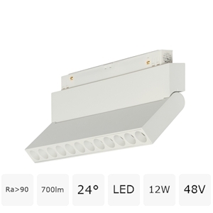 Изображение товара Трековый магнитный светодиодный светильник 12W 48V MyFar FlowPoint MT0213-12W3K-W