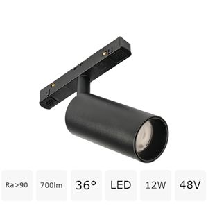 Изображение товара Трековый светодиодный светильник 48V магнитный MyFar Ray MT0220-12W3K-B