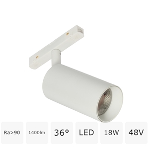 Изображение товара Трековый магнитный светодиодный светильник 18W 48V MyFar Ray MT0220-18W3K-W