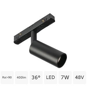 Изображение товара Трековый светодиодный светильник 48V магнитный MyFar Ray MT0220-7W4K-B