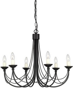 Изображение товара Подвесная люстра Elstead Carisbrooke CB6-BLACK подсвечник